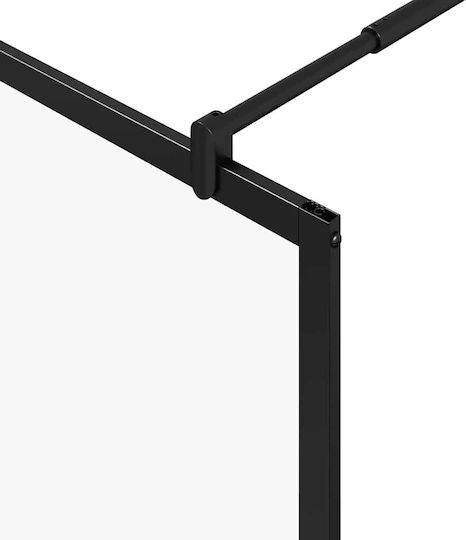 vidaXL Καμπίνα Ντουζιέρας με Συρόμενη Πόρτα 80x195cm Clear Glass Black vidaXL Καμπίνα Ντουζιέρας με Συρόμενη Πόρτα 80x195cm Clear Glass Black