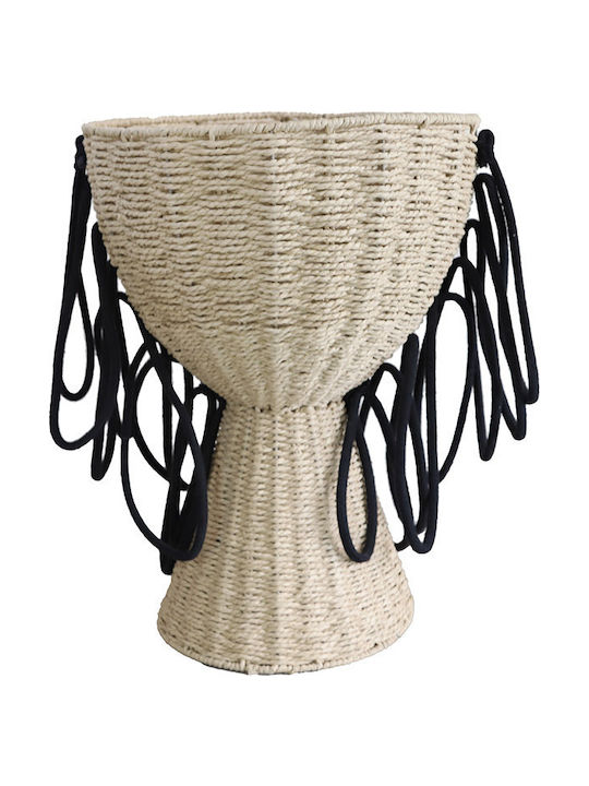 Inart Set of Decorative Baskets Straw Beige 35x35x48cm 2pcs