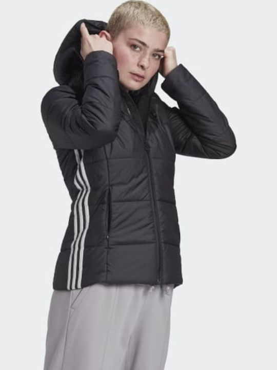 Originals Women's Short Puffer Jacket for Winter with Hood Black