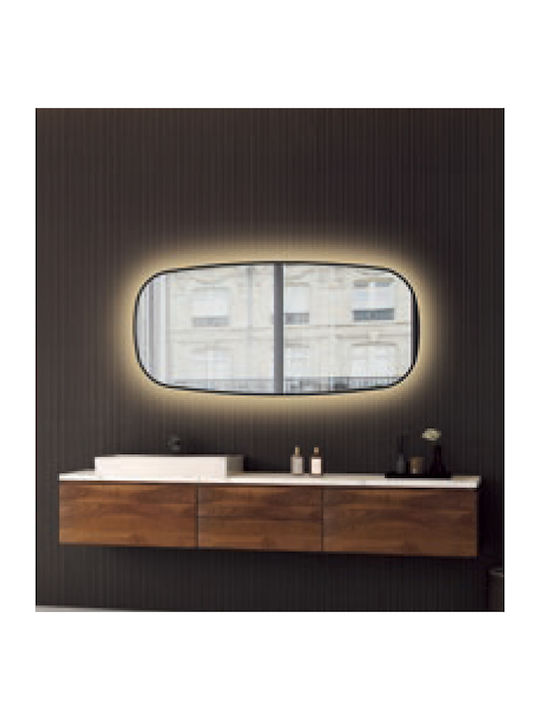 Luminor Bathroom Mirror Led with Bluetooth 50x110cm Black