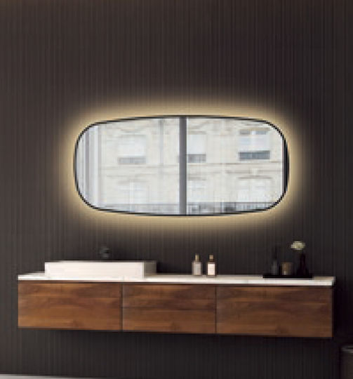 Luminor Καθρέπτης Μπάνιου Led με Bluetooth 50x110cm Μαύρος