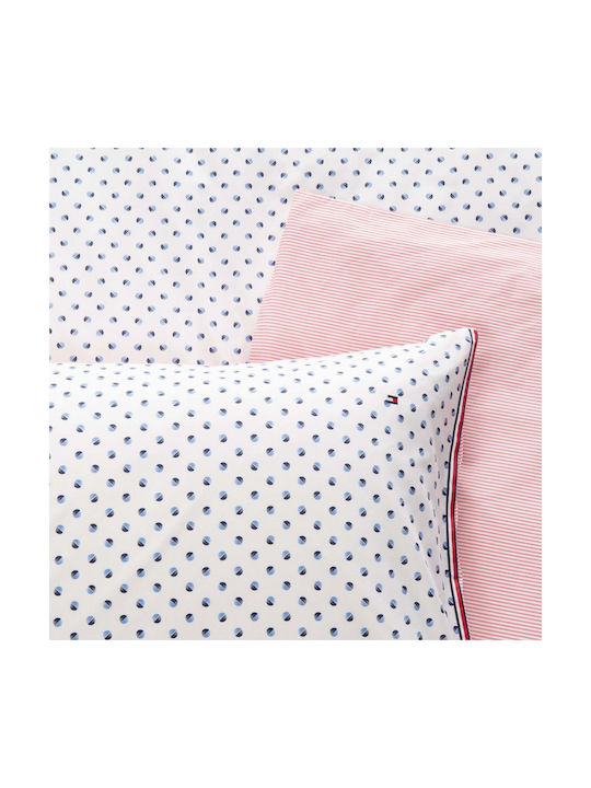 Tommy Hilfiger Marina Dots Pillowcase Set Oxford Blue 50x80cm.