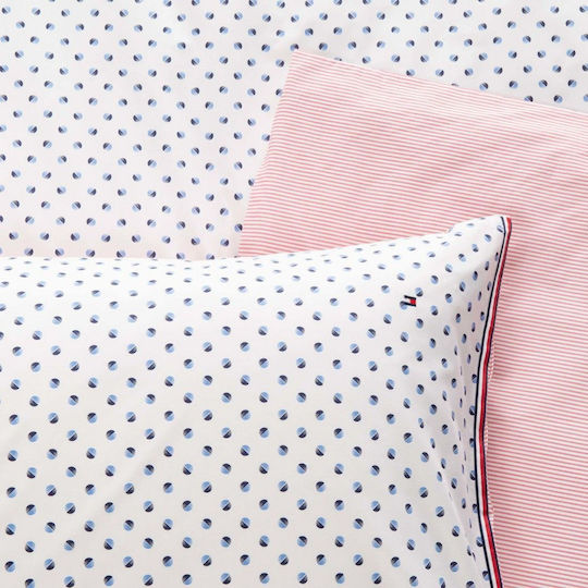 Tommy Hilfiger Marina Dots Set Față de Pernă Oxford Blue 50x80cm.