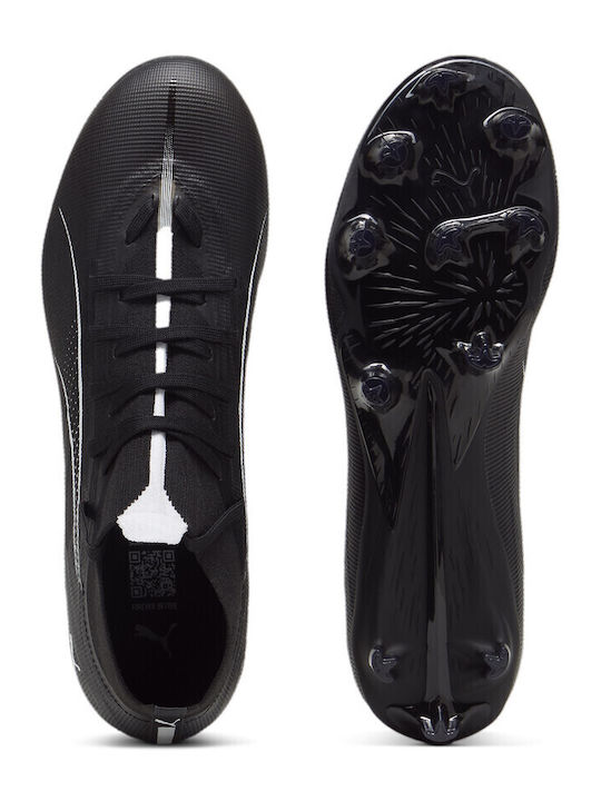PUMA Ultra Match+ Football Shoes with Cleats FG/AG Black
