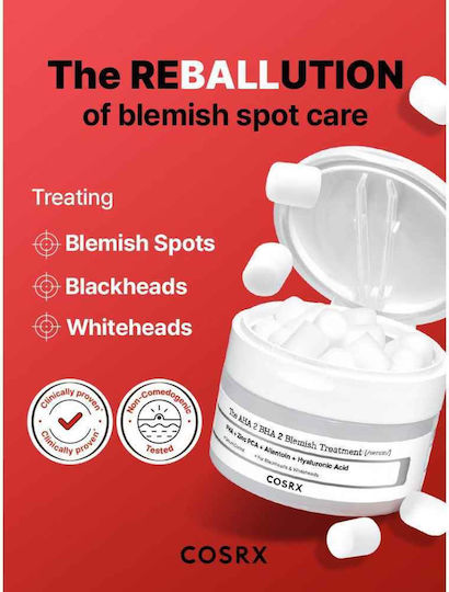 Cosrx The AHA 2 BHA 2 Blemish Treatment Soothing & Moisturizing Serum Face with Hyaluronic Acid for Detoxification & Dark Spots 50gr