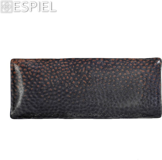 Espiel Sunset Melamine Πιατέλα Σερβιρίσματος Ορθογώνια από Πορσελάνη Καφέ 27x11εκ. 4τμχ