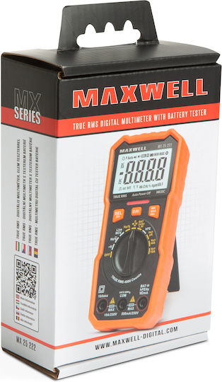 Maxwell Mx 25222 Цифров мултицет тестер за батерии + функция работна светлина