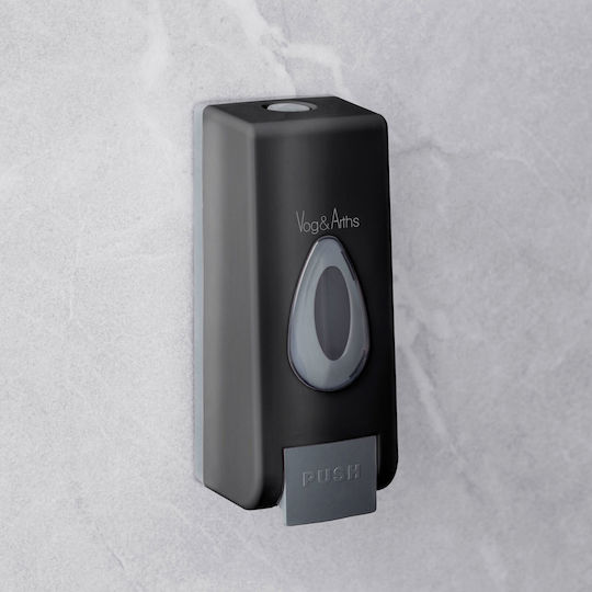 Dozator manual de săpun lichid Vog Und Arths 350 ml montat pe perete negru