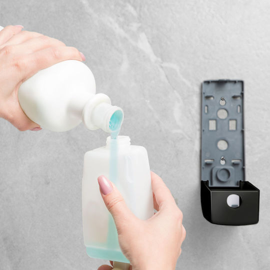 Dozator manual de săpun lichid Vog Und Arths 350 ml montat pe perete negru