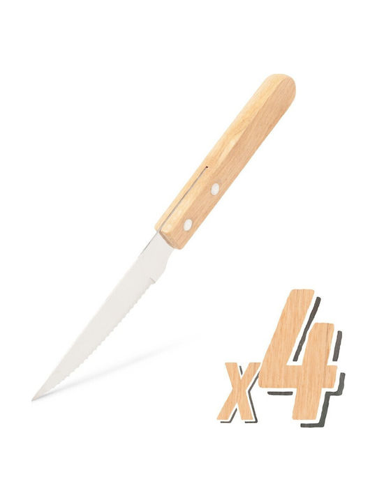 Grill Knives 4 Pcs Wooden Handle