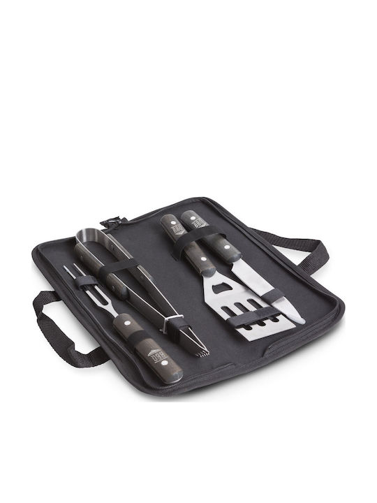Grill Set 4 Pcs Wooden Handle Garden Eden