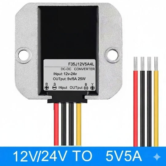 F35j12v5a4l DC/DC 12V/24V 5V 5A 25W Leistungsmodul Step-Down Konverter