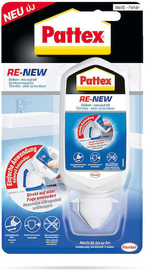 Pattex Re-new Silicon Sigilant Rezistent la mucegai Alba 80ml 1buc