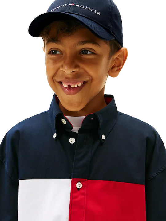 Tommy Hilfiger Παιδικό Καπέλο Jockey Υφασμάτινο Μπλε