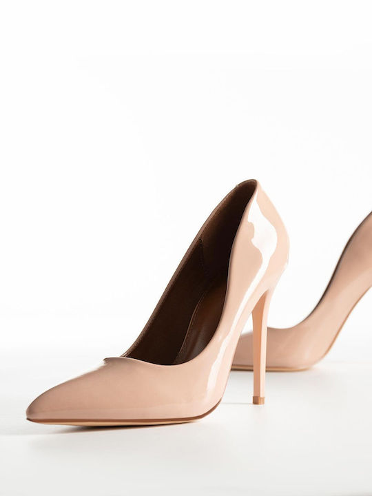 Patent Leather Pointed Toe Stiletto Pink High Heels