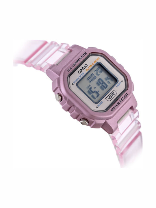 Casio Παιδικό Ψηφιακό Ρολόι 30.5mm Ροζ