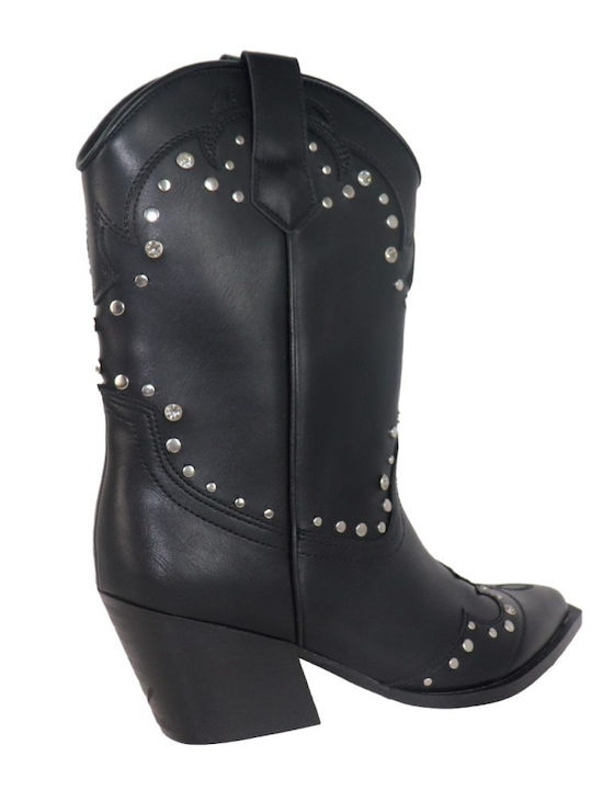 Women's Ankle Boots with Medium Heel Black