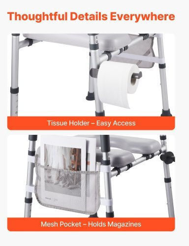 Vevor Toilet Chair with Backrest SJLDSJGMTZDK0AX9F001V0