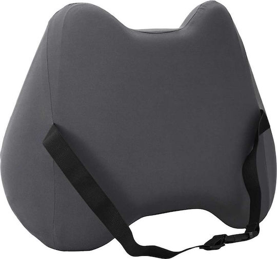 vidaXL Μαξιλάρι Καθίσματος Πλάτης με Memory Foam 42x32x14cm σε Γκρι χρώμα 42012709