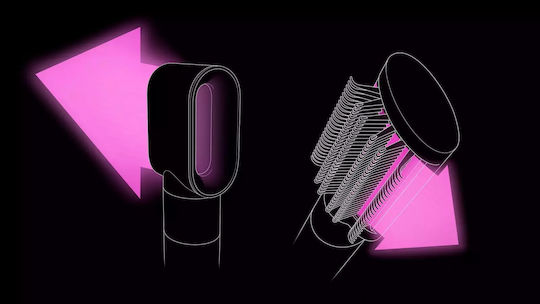 Dyson HS02 Airwrap Origin Electric Hair Brush with Air and Rotating Head for Hair Straightening and Curls 1300W Nickel/Copper