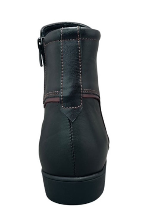 Leather Women's Ankle Boots Black