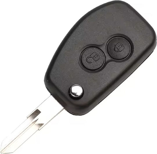Techstar Husa Pentru Chei Auto Tip Cuțit 2 Butoane Vac102 Lamă Compatibil Dacia Logan Renault Trafic Aftermarket