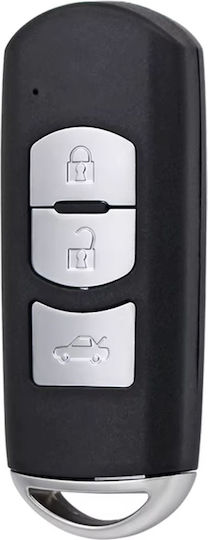Techstar Car Key Case Mazda 3 Buttons Compatible Mazda 6 Cx-5 Cx-3 2014-2015 Models Right Groove Blade