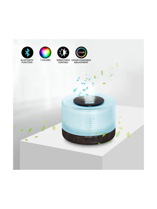 Vrising Lumini LED Dispozitiv de aromaterapie Ultrasonic cu temporizator Maro 500ml