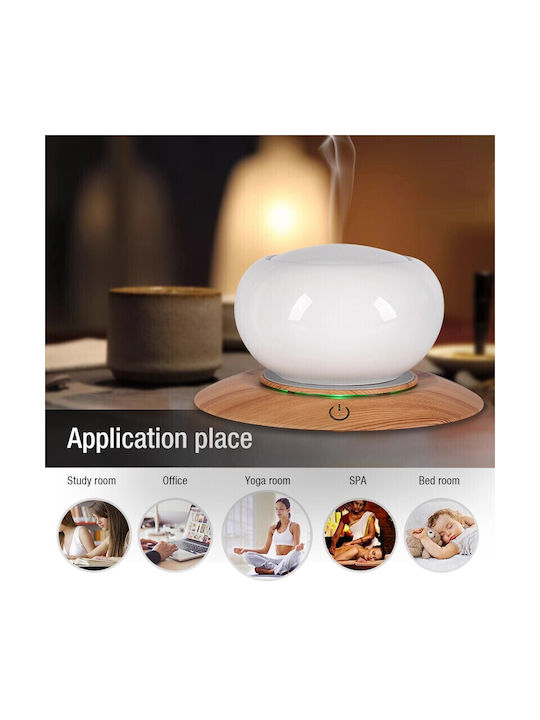 Vrising Lumini LED Dispozitiv de aromaterapie Ultrasonic cu temporizator Alb 300ml