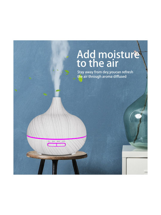 Vrising LED Aromatherapie-Diffusor Ultraschall mit Timer Weiß 550ml