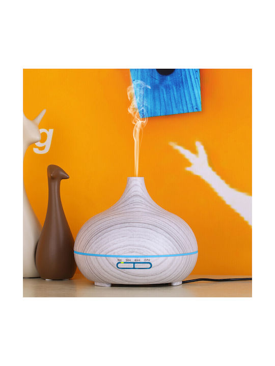 Vrising LED Aromatherapie-Diffusor Ultraschall mit Timer Weiß 550ml