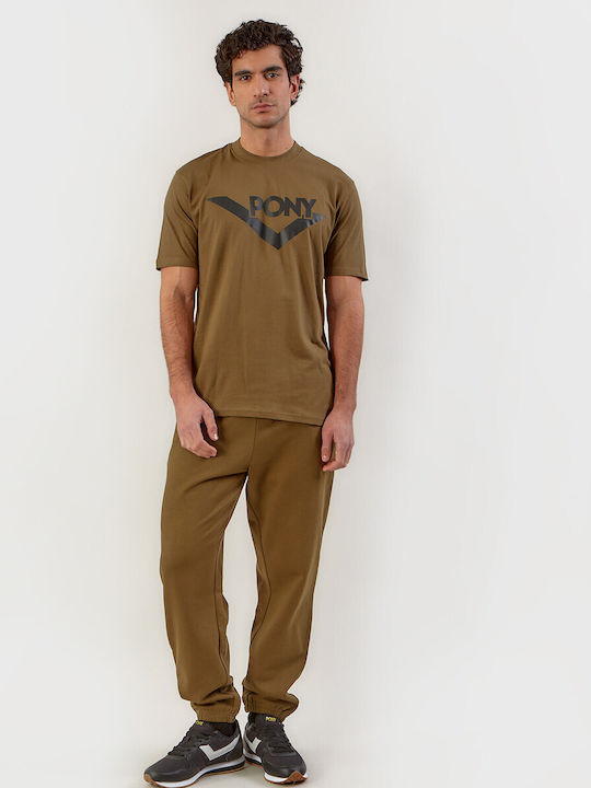 Athletic Polo Short Sleeve Khaki T-shirt