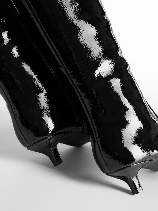Patent Leather Women's Boots Black