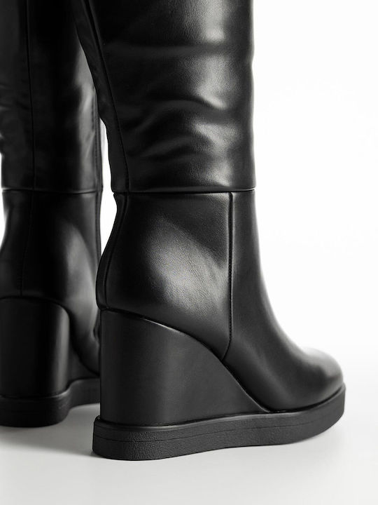 Damenstiefel mit hohem Absatz Schwarz