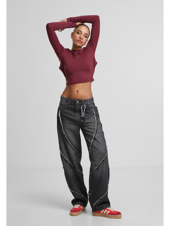 Women's Cotton Long Sleeve Blouse Cherry