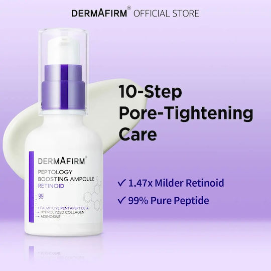 Dermafirm Peptology Boosting Ampoule Serum Προσώπου με Ρετινόλη & Πεπτίδια για Σύσφιξη 30ml