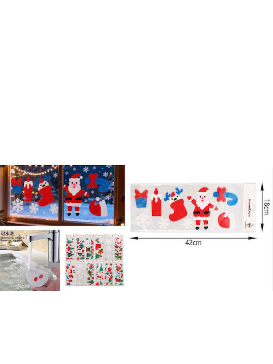 Коледни Стикери Gel За Прозорец – 42×18 См 12 Дизайна 1 Бр