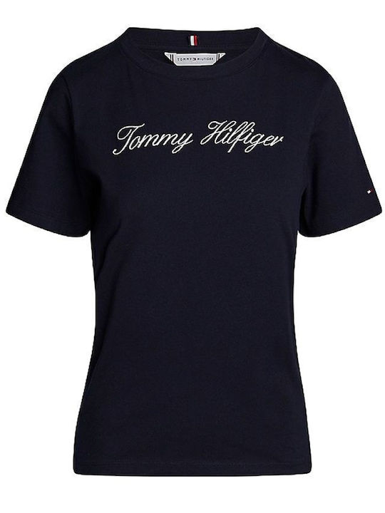 Script Women's T-shirt Blue