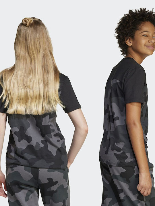 Tricou pentru copii Negru Seasonal Essentials Camo