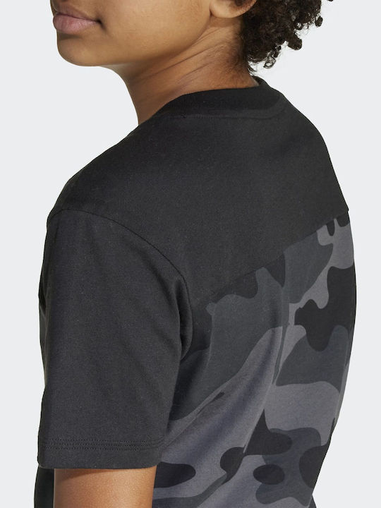 Tricou pentru copii Negru Seasonal Essentials Camo