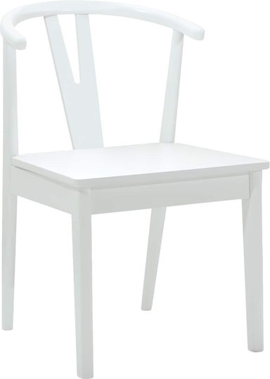 Dining Room Wooden Chair White 50.5x61x80.5cm 2pcs