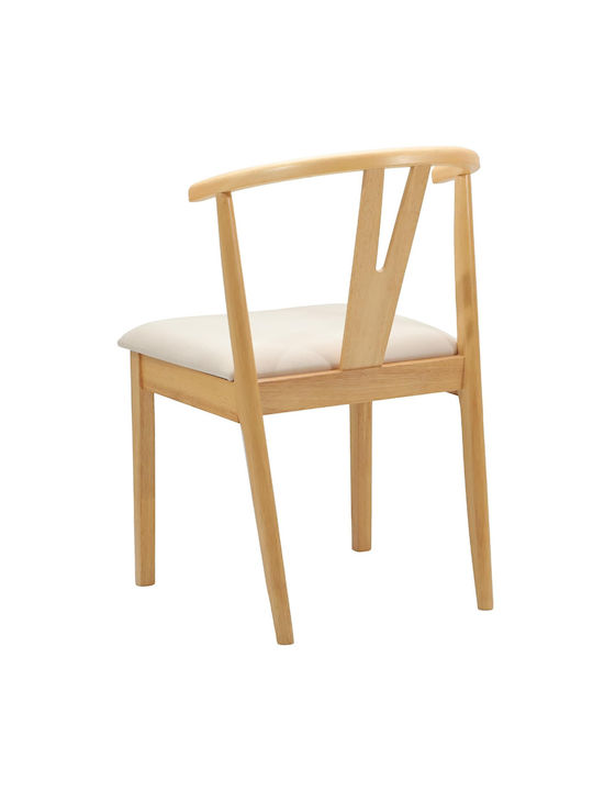 Dining Room Wooden Chair Natural And Light 50.5x61x80.5cm 2pcs