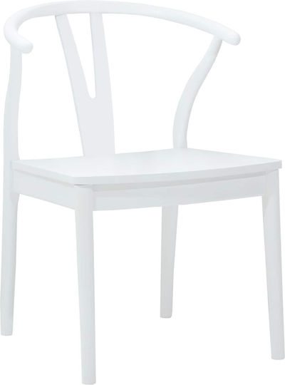 Dining Room Wooden Chair White 54.5x53x77cm 2pcs