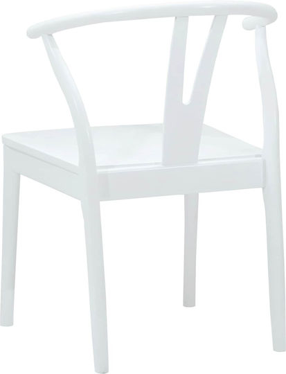 Dining Room Wooden Chair White 54.5x53x77cm 2pcs
