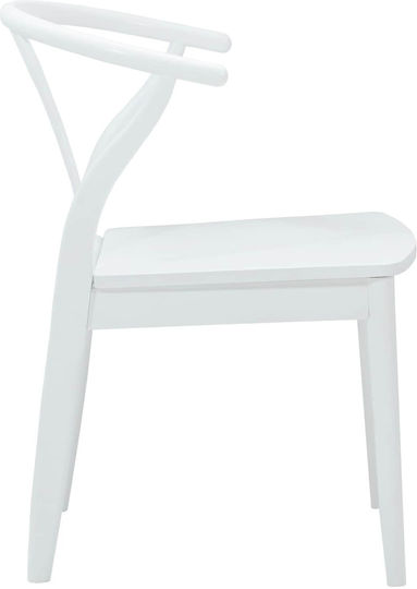 Dining Room Wooden Chair White 54.5x53x77cm 2pcs