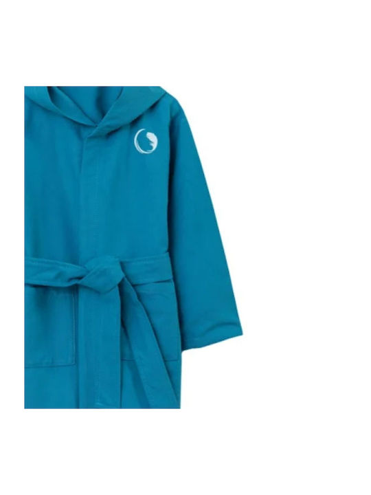Nima Kids Hooded Bathrobe Turquoise