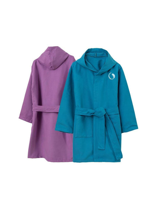 Borea Kids Hooded Bathrobe Turquoise