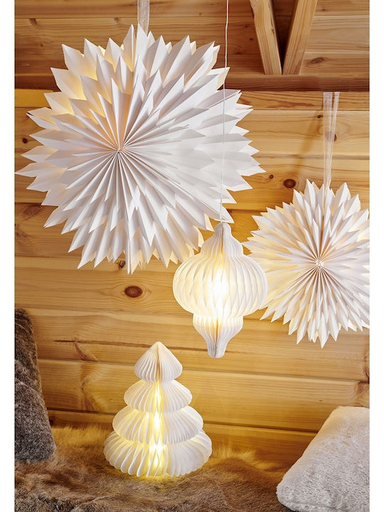 Χριστουγεννιάτικο Δέντρο Χάρτινο Micro Led Warm White Ø42x48 Cm Lumineo Fsc Decoris 489425 00054744