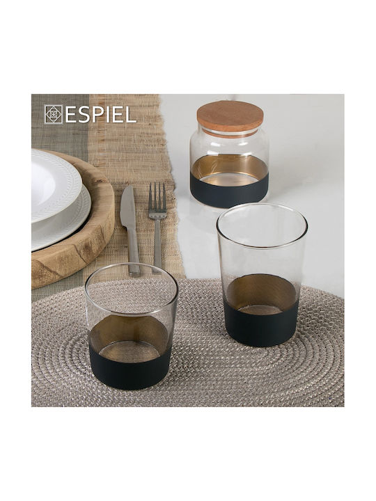 Espiel Alfa Set 4 Pieces General Use Glass Transparent Jars with Lid 890ml 4 Pieces
