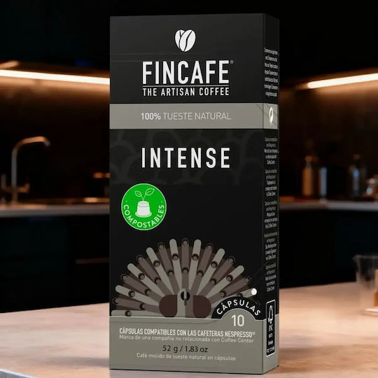 Fincafe Kapseln Espresso Kompatibel mit Maschine Nespresso 10Mützen